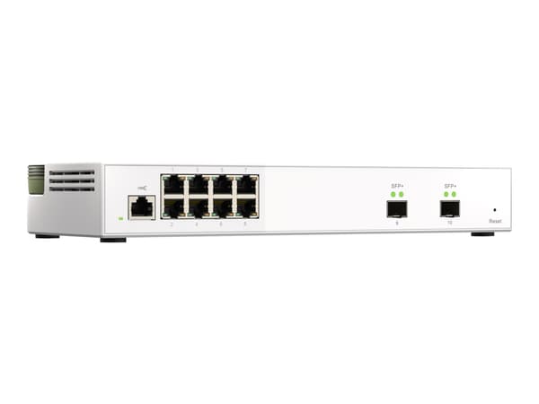 QNAP QSW-M2108-2S - Switch - Administrerad - 2 x 10 Gigabit SFP+ + 8 x 2.5GBase-T - skrivbordsmodell
