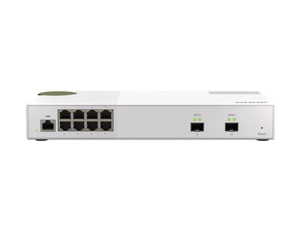 QNAP QSW-M2108-2S - Switch - Administrerad - 2 x 10 Gigabit SFP+ + 8 x 2.5GBase-T - skrivbordsmodell