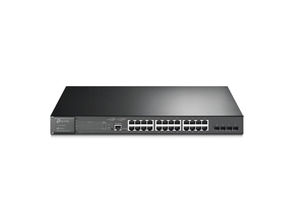 TP-Link Omada SG3428MP, Håndtert, L2+, Gigabit Ethernet (10/100/1000), Strøm over Ethernet (PoE), Rack-montering, 1U Sort