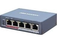 Hikvision Pro Series DS-3E1105P-EI - Switch - 4 x 10/100 (PoE+) + 1 x 10/100 (upplänk) - skrivbordsmodell - PoE+ (60 W)