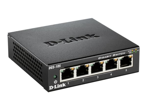 D-Link DGS-105, Hallitsematon, L2, Gigabit Ethernet (10/100/1000), Täysin kaksipuolinen