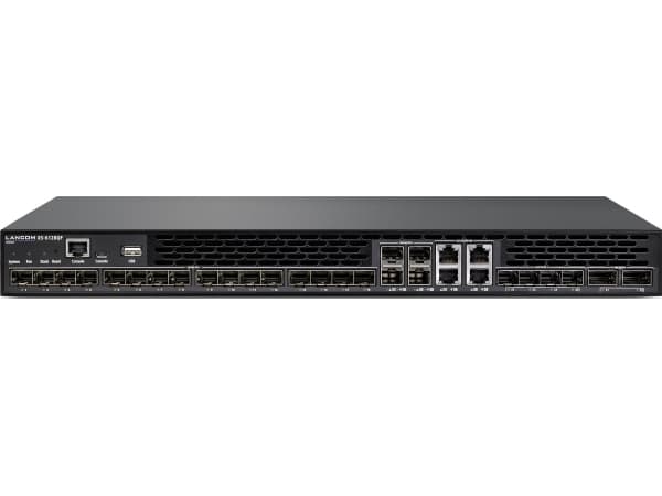 LANCOM XS-6128QF - Kytkin - L3 - Hallittu - 16 x 10 Gigabit SFP+ + 4 x yhdistelmä 10 Gigabit SFP+/RJ-45 + 4 x yhdistelmä 25 Gigabit SFP28 (uplink) +