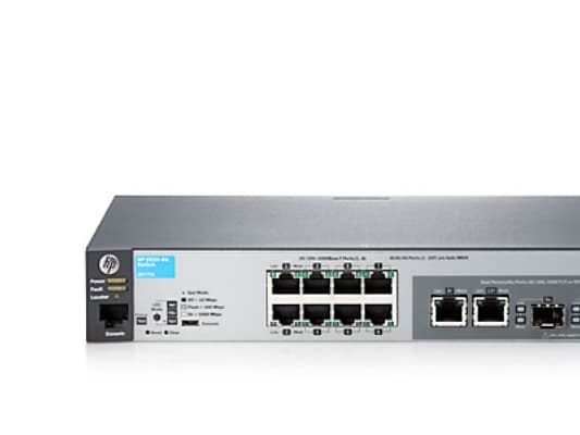 HPE Aruba 2530-8G - Switch - Administrerad - 8 x 10/100/1000 + 2 x kombinations-Gigabit SFP - skrivbordsmodell, rackmonterbar, väggmonterbar