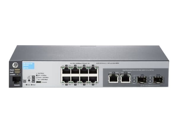 HPE Aruba 2530-8G - Switch - Administrerad - 8 x 10/100/1000 + 2 x kombinations-Gigabit SFP - skrivbordsmodell, rackmonterbar, väggmonterbar