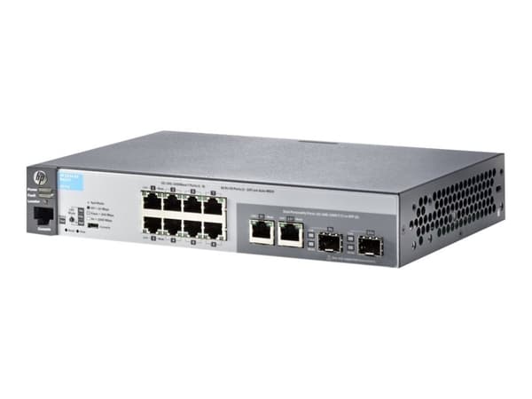HPE Aruba 2530-8G - Switch - Administrerad - 8 x 10/100/1000 + 2 x kombinations-Gigabit SFP - skrivbordsmodell, rackmonterbar, väggmonterbar