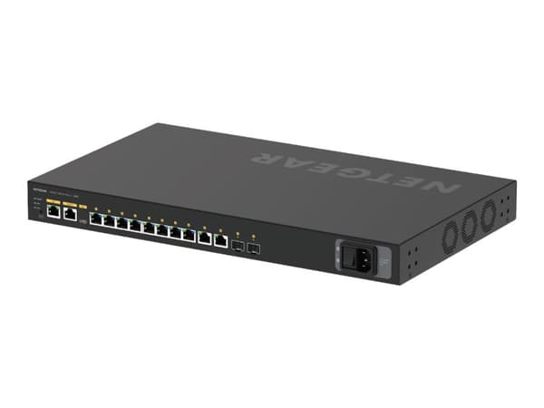 NETGEAR AV Line M4250-10G2XF-PoE++ - Kytkin - L3 - Hallittu - 10 x 10/100/1000 (8 PoE++) + 2 x 10 Gigabit SFP+ - ilmavirta vierekkäin - telineasennet