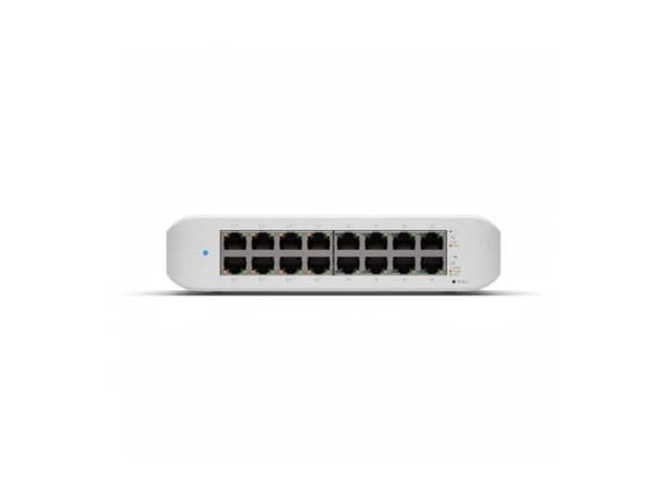 Ubiquiti UniFi Switch Lite USW-Lite-16-POE - Switch - Administrerad - 16 x 10/100/1000 (8 PoE+) - skrivbordsmodell, väggmonterbar - PoE+ (45 W)