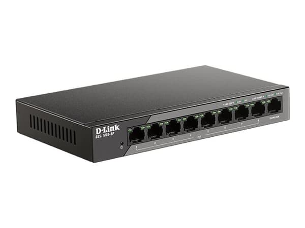 D-Link DSS-100E-9P, Hallitsematon, Fast Ethernet (10/100), Power over Ethernet -tuki
