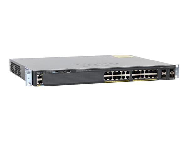 Cisco Catalyst 2960X-24PS-L - Switch - Administrerad - 24 x 10/100/1000 (PoE+) + 4 x Gigabit SFP - skrivbordsmodell, rackmonterbar - PoE+ (370 W)