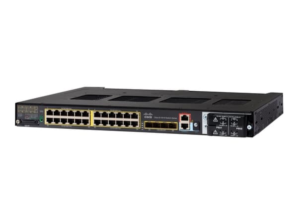 Cisco Industrial Ethernet 4010 Series - Switch - Styrt - 24 x 10/100/1000 (PoE+) + 4 x 10/100/1000/SFP (opplink) - DIN-skinnemonterbar - TAA-samsvar