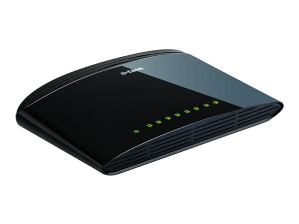 D-Link DES 1008D - Switch - ikke-styrt - 8 x 10/100 - stasjonær Sort