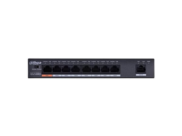 Dahua Technology PFS3009-8ET-96, Ohanterad, L2, Fast Ethernet (10/100), Strömförsörjning via Ethernet (PoE) stöd