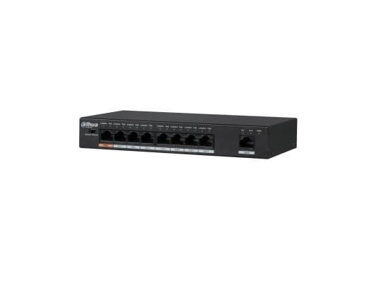 Dahua Technology PFS3009-8ET-96, Ohanterad, L2, Fast Ethernet (10/100), Strömförsörjning via Ethernet (PoE) stöd