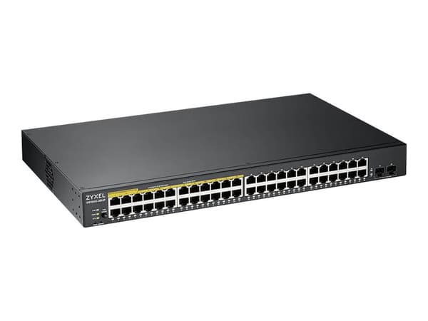 Zyxel GS1900-48HPv2, Hallittu, L2, Gigabit Ethernet (10/100/1000), Täysin kaksipuolinen, Power over Ethernet -tuki, Telineasennus