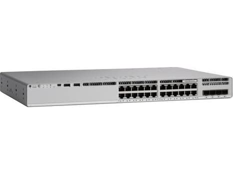 Cisco Catalyst 9200L - Network Essentials - switch - L3 - Administrerad - 8 x 100/1000/2.5G/5G/10GBase-T + 16 x 10/100/1000 (PoE+) + 2 x 25 Gigabit E