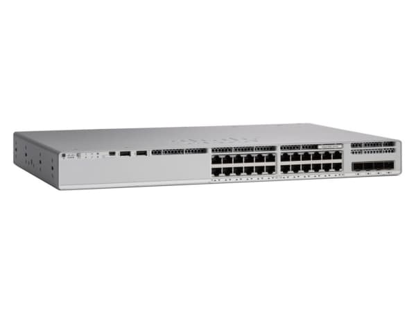 Cisco Catalyst 9200L - Network Essentials - switch - L3 - Administrerad - 8 x 100/1000/2.5G/5G/10GBase-T + 16 x 10/100/1000 (PoE+) + 2 x 25 Gigabit E