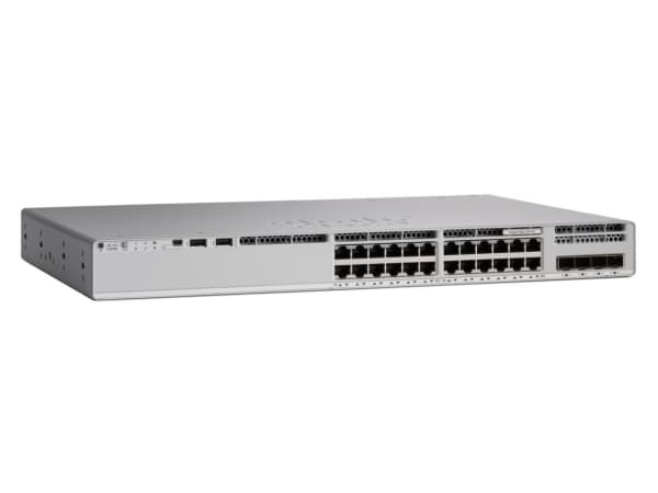 Cisco Catalyst 9200L - Network Essentials - switch - L3 - Administrerad - 8 x 100/1000/2.5G/5G/10GBase-T + 16 x 10/100/1000 (PoE+) + 2 x 25 Gigabit E