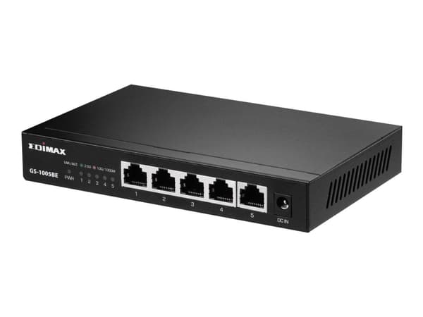 Edimax GS-1005BE - Switch - ohanterad - 5 x 100/1000/2.5G - skrivbordsmodell Svart