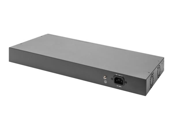 DIGITUS DN-80221-3 - Kytkin - Administreret - 24 x 10/100/1000 + 2 x 10/100/1000/SFP (uplink) + 2 x SFP (mini-GBIC) (uplink) - desktop, monterbar på