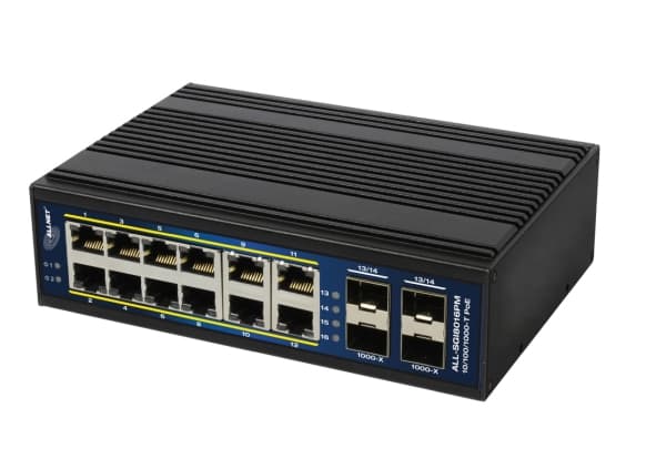 ALLNET ALL-SGI8016PM, hanterad, L2+/L3, Gigabit Ethernet (10/100/1000), Full duplex, Strömförsörjning via Ethernet (PoE) stöd, Monteringsbar på vägge