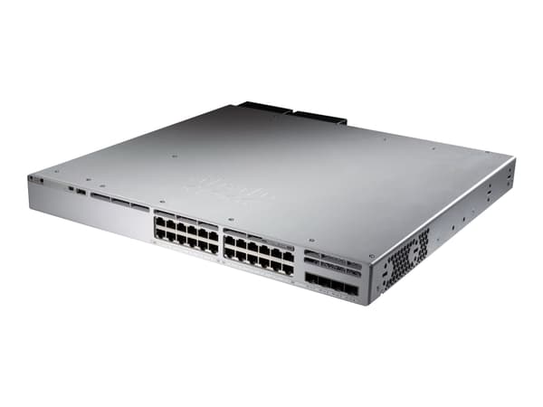 Cisco Catalyst 9300L - Network Advantage - switch - L3 - Styrt - 24 x 10/100/1000 (UPOE) + 4 x 10 Gigabit SFP+ (opplenke) - rackmonterbar - UPOE (880 Grå