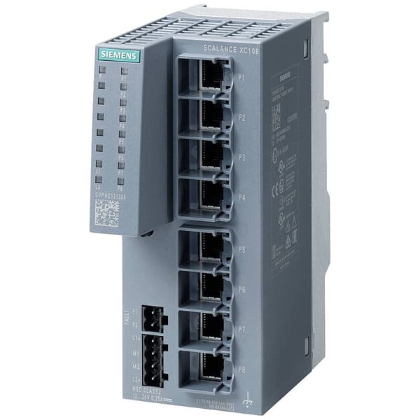 Siemens 6GK5108-0BA00-2AC2 Industrial Ethernet Switch 10 / 100 MBit/s
