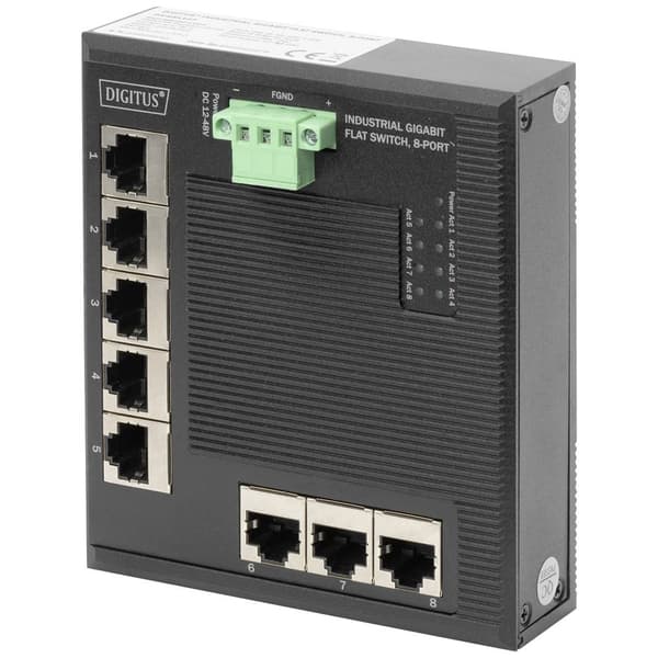 Digitus DN-651127 Industrial Ethernet Switch 8 Port 10 / 100 / 1000 MBit/s