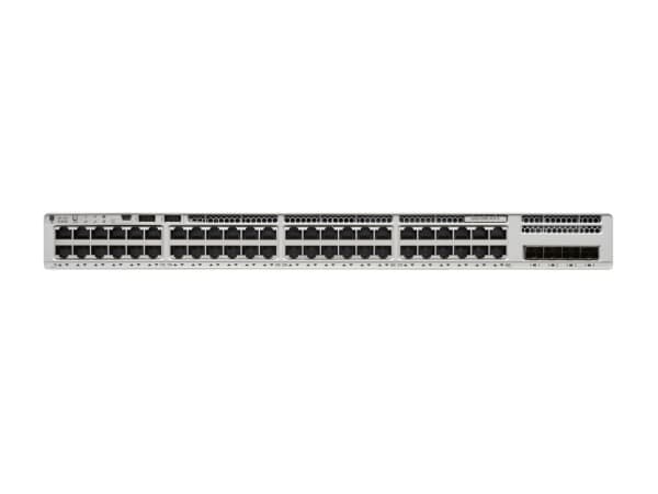 Cisco Catalyst 9200L - Network Essentials - switch - L3 - Administrerad - 8 x 100/1000/2.5G/5G/10GBase-T + 40 x 10/100/1000 (PoE+) + 2 x 25 Gigabit E