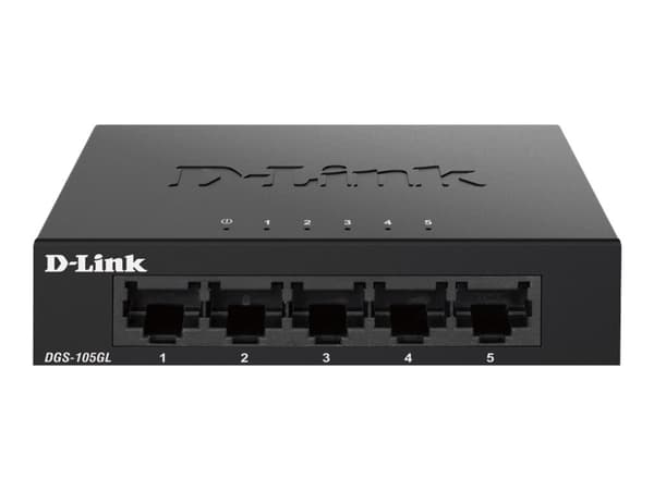 D-Link DGS 105GL - Switch - ohanterad - 5 x 10/100/1000 - skrivbordsmodell