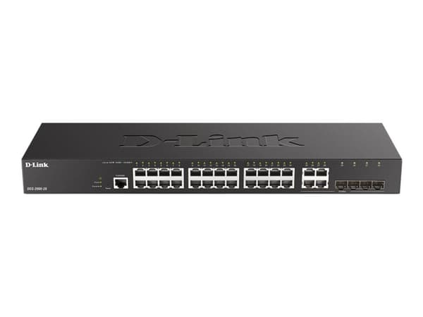 D-Link 24-port Gigabit Managed Switch + 4 Combo 1000BaseT/SFP Sort