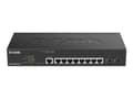 Miniatyrbild 2 av 5: D-Link DGS 2000-10P - Switch - L3 - Administrerad - 8 x 10/100/1000 (PoE+) + 2 x kombinerad Fast Ethernet/Gigabit SFP - rackmonterbar - PoE+ (65 W)