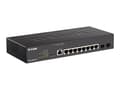 Miniatyrbild 1 av 5: D-Link DGS 2000-10P - Switch - L3 - Administrerad - 8 x 10/100/1000 (PoE+) + 2 x kombinerad Fast Ethernet/Gigabit SFP - rackmonterbar - PoE+ (65 W)