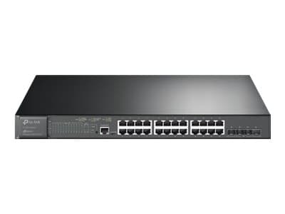 TP-Link JetStream TL-SG3428XMP - V1 - kytkin - Administreret - 24 x 10/100/1000 (PoE+) + 4 x 10 Gigabit SFP+ - monterbar på stativ - PoE+ (384 W)