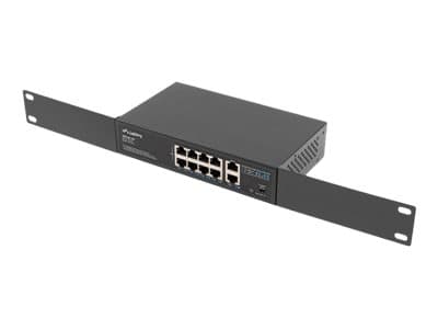 Lanberg RSFE-8P-2GE-120 - Kytkin - valvomaton - 2 x 10/100 (uplink) + 8 x 10/100 (PoE+) - pöytä, seinäasennettava - PoE+ (120 W)