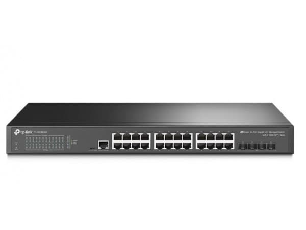 TP-Link TL-SG3428X, Managed, L2+, Gigabit Ethernet (10/100/1000), monterad på stativ