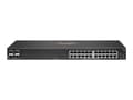 Miniatyrbild 2 av 5: HPE Aruba 6100 24G 4SFP+ Switch - Switch - Administrerad - 24 x 10/100/1000 + 4 x 1 Gigabit / 10 Gigabit SFP+ - sida till sida luftflöde - rackmonter