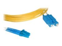 AMP Netconnect - Nettverkskabel - SC/PC-enkeltmodus (hann) til LC/PC-enkeltmodus (hann) - 7 m - fiberoptisk - 9 / 125 micron - OS2 - halogenfri - gul