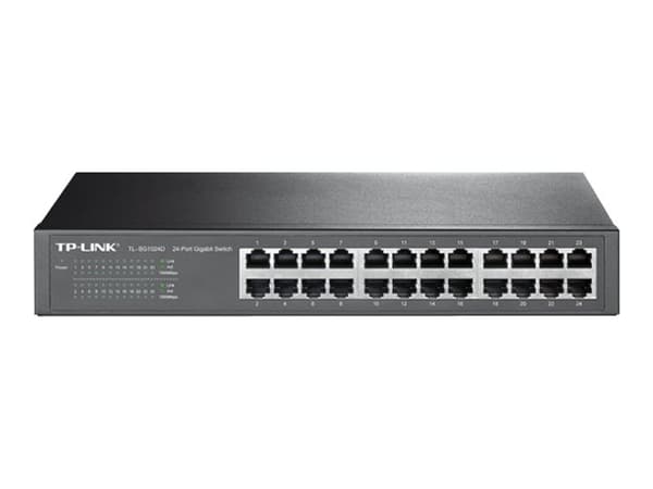 TP-Link TL-SG1024D - Switch - 24 x 10/100/1000 - skrivbordsmodell, rackmonterbar