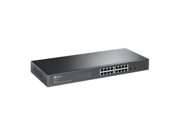 TP-Link TL-SG2218, Managed, L2/L2+, Gigabit Ethernet (10/100/1000), monterad på stativ