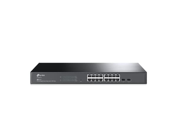 TP-Link Omada SG2218, Håndtert, L2/L2+, Gigabit Ethernet (10/100/1000), Rack-montering, 1U Sort