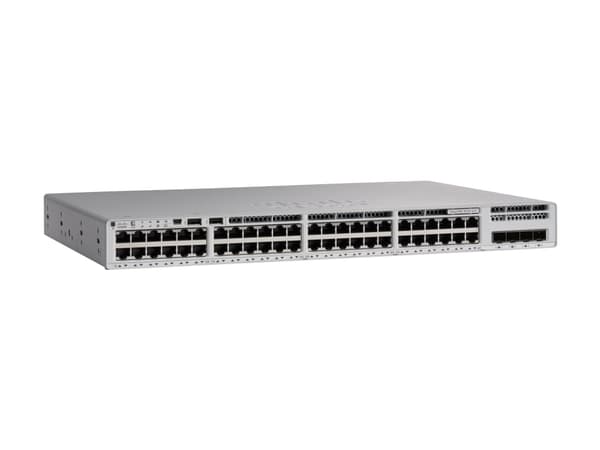 Cisco Catalyst 9200L - Network Essentials - switch - L3 - 48 x 10/100/1000 (PoE+) + 4 x Gigabit SFP (opplink) - rackmonterbar - PoE+ (370 W)