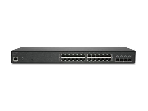 SonicWall Switch SWS14-24 - Switch - Administrerad - 24 x 10/100/1000 + 4 x 10 Gigabit SFP+ - rackmonterbar - med 3 års 247-support