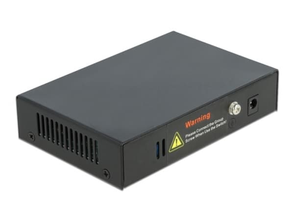 Delock - Switch - ikke-styrt - 4 x 10/100/1000 (PoE+) + 1 x 10/100/1000 (opplink) - stasjonær - PoE+ (60 W)