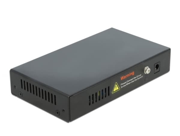 Delock - Switch - 4 x 10/100/1000 (PoE+) + 1 x Gigabit SFP - skrivbordsmodell - PoE+ (60 W)