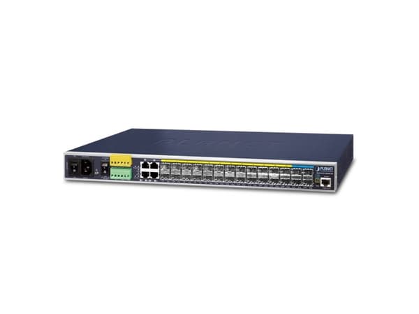 PLANET IGS-6325-20S4C4X, Hallittu, L3, Gigabit Ethernet (10/100/1000), Täysin kaksipuolinen, Telineasennus, 1U Sininen