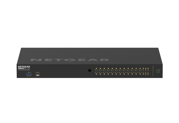 NETGEAR AV Line GSM4230P-100EUS - Switch - L3 - Administrert - 24 x 10/100/1000 (PoE+) + 2 x 10/100/1000 + 4 x 1000Base-X SFP - side til side luftstr