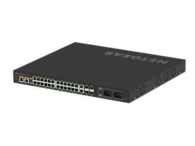 NETGEAR AV Line M4250-26G4F-PoE++ - Switch - L3 - Styrt - 24 x 10/100/1000 (PoE++) + 2 x 10/100/1000 + 4 x 1000Base-X SFP - side til side-luftflyt -