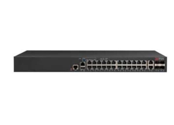 Ruckus ICX 7150-48PF - Switch - L3 - Administrerad - 48 x 10/100/1000 (PoE+) + 2 x 10/100/1000 (upplänk) + 4 x Gigabit SFP - framsidan och sida till