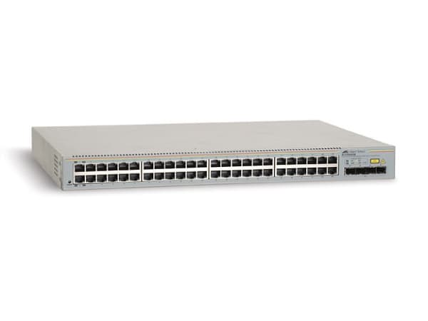 Allied Telesis AT GS950/48 WebSmart-kytkin - Kytkin - Järjestelmänvalvoja - 48 x 10/100/1000 + 4 x delt SFP - pöytätietokoneet