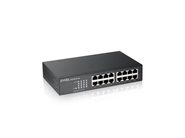 Zyxel GS-1100-16 V3 - Switch - 16 x 10/100/1000 - skrivbordsmodell, rackmonterbar